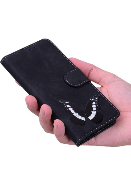 Tecno Spark 20 Flip Folio Kapak Için Flip Case Kart Yuvaları Kelebek Renk (Yurt Dışından)