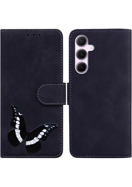 Samsung Galaxy A35 5g Kart Yuvaları Için Flip Case Renk Baskılı Kelebek (Yurt Dışından)