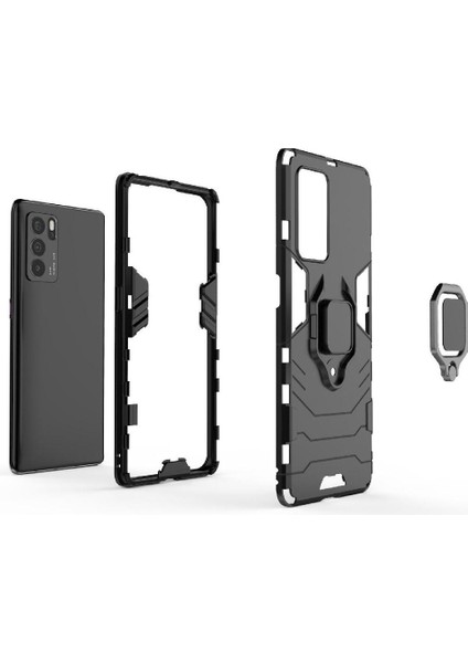 Oppo Reno6 Pro 5g Askeri Sınıf Metal Için Halka Araba Dağı Kickstand Vaka (Yurt Dışından) fırsatları