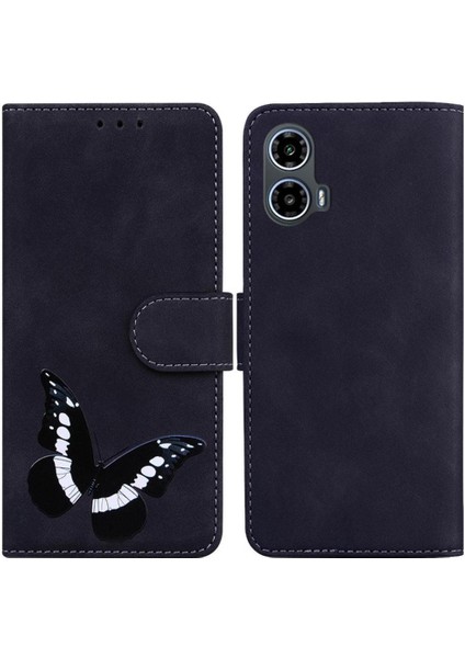 Motorola Moto G24 Flip Folio Kapak Için Flip Case Kart Yuvaları Renk Baskılı (Yurt Dışından)