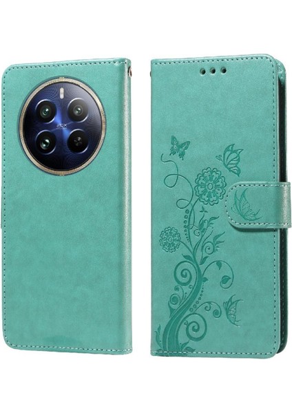 Realme 12 Pro 5g Cardyuvaları Flip Deri Çiçek Için Flip Case (Yurt Dışından)
