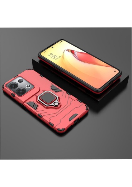 Oppo Reno8 Pro Artı Askeri Sınıf Metal Için Halka Araba Dağı Kickstand Vaka (Yurt Dışından) fırsatları