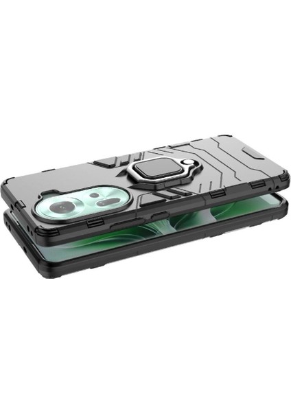Oppo RENO11 5g Darbeye Dayanıklı Metal Halka Için Halka Araç Montaj Kickstand Durumda (Yurt Dışından)
