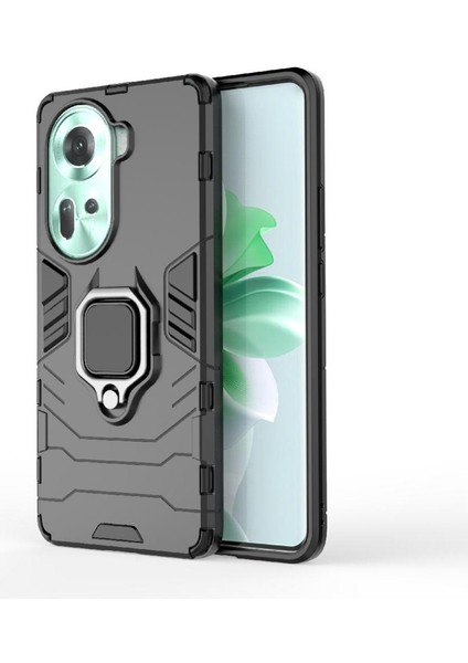 Oppo RENO11 5g Darbeye Dayanıklı Metal Halka Için Halka Araç Montaj Kickstand Durumda (Yurt Dışından)
