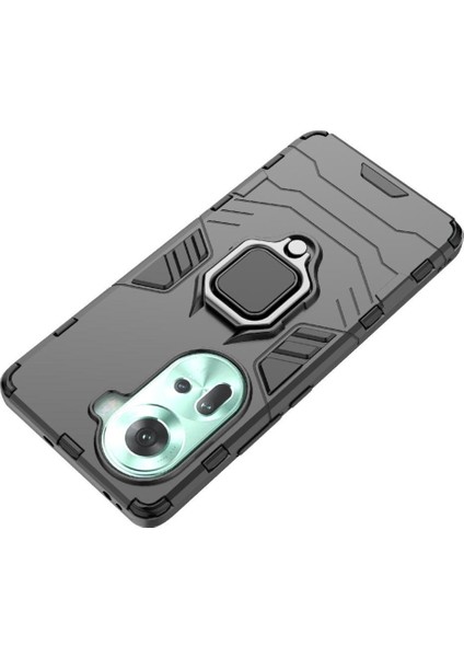 Oppo RENO11 5g Darbeye Dayanıklı Metal Halka Için Halka Araç Montaj Kickstand Durumda (Yurt Dışından)
