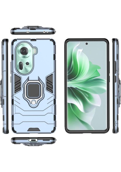 Oppo RENO11 5g Darbeye Dayanıklı Metal Halka Için Halka Araç Montaj Kickstand Durumda (Yurt Dışından)