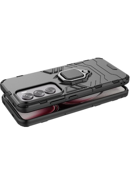 Oppo RENO12 Pro 5g Askeri Sınıf Metal Için Halka Araba Dağı Kickstand Vaka (Yurt Dışından) fırsatları