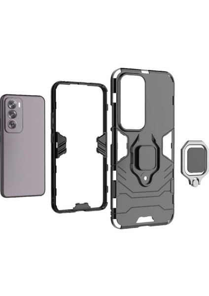 Oppo RENO12 Pro 5g Askeri Sınıf Metal Için Halka Araba Dağı Kickstand Vaka (Yurt Dışından) indirimleri