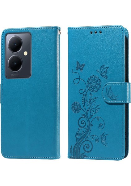 Vıvo V29 Lite Kart Yuvaları Deri Çiçek Flip Case Için Flip Case (Yurt Dışından)