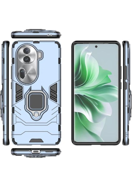 Oppo RENO11 Pro 5g Askeri Sınıf Metal Için Halka Araba Dağı Kickstand Vaka (Yurt Dışından)