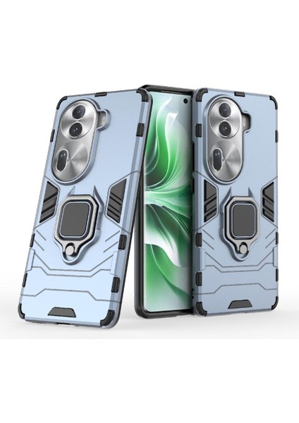Oppo RENO11 Pro 5g Askeri Sınıf Metal Için Halka Araba Dağı Kickstand Vaka (Yurt Dışından)