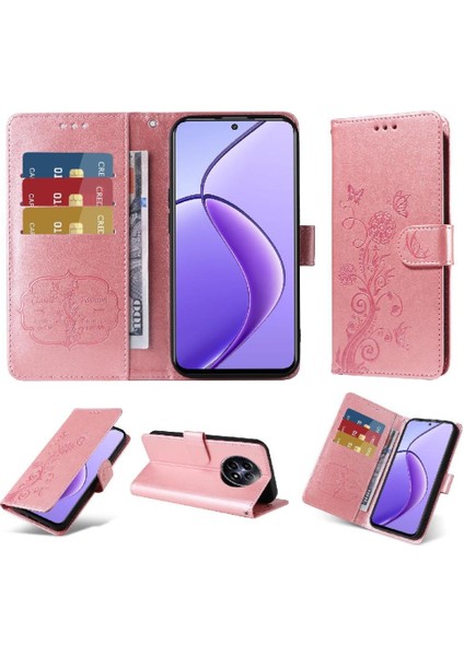 Realme 12 5g Cardyuvaları Deri Çiçek Flip Için Flip Case (Yurt Dışından)