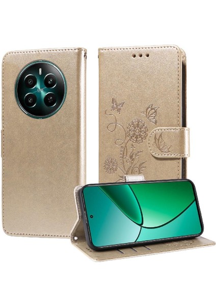 Realme 12 Artı Kart Yuvaları Deri Çiçek Flip Için Flip Case (Yurt Dışından) indirimleri