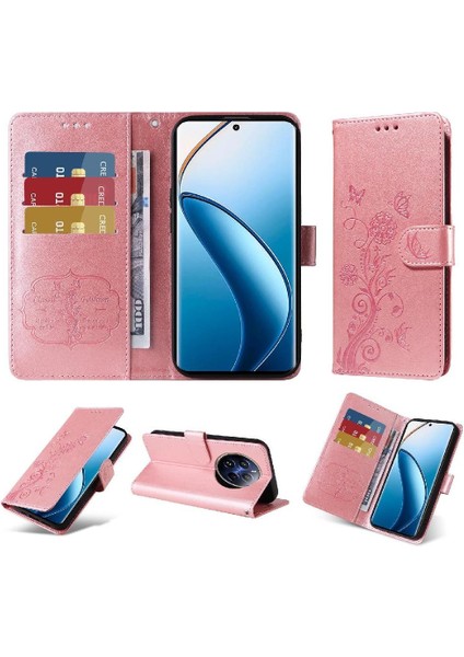Realme 12 Pro 5g Cardyuvaları Flip Deri Çiçek Için Flip Case (Yurt Dışından)
