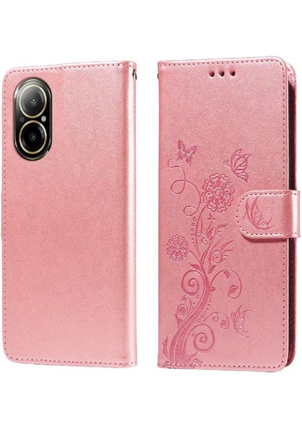 Realme 12 Lite 4g Flip Kart Yuvaları Çiçek Deri Için Flip Case (Yurt Dışından)
