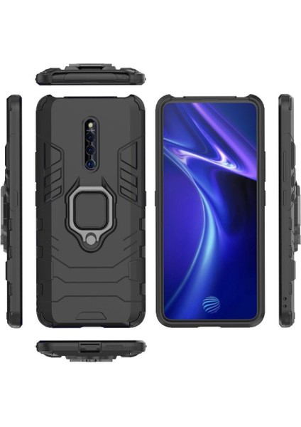 Vivo X27 Pro Askeri Sınıf Koruma Için Halka Araba Dağı Kickstand Vaka (Yurt Dışından)
