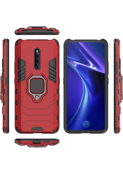Vivo X27 Pro Askeri Sınıf Koruma Için Halka Araba Dağı Kickstand Vaka (Yurt Dışından)