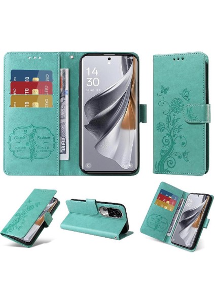 Oppo Oppo 10 Pro 5g Çiçek Deri Kart Yuvaları Flip Case Için Flip Case (Yurt Dışından)