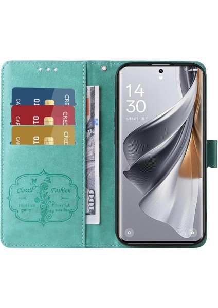 Oppo Oppo 10 Pro 5g Çiçek Deri Kart Yuvaları Flip Case Için Flip Case (Yurt Dışından)