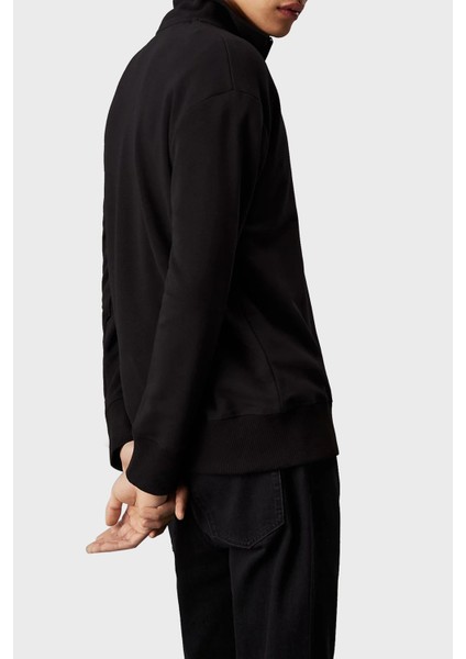 Regular Fit Pamuklu Yarım Fermuarlı Dik Yaka Sweat K10K113569BEH Erkek Sweat K10K113569 Beh