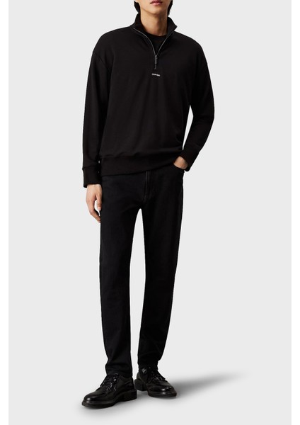 Regular Fit Pamuklu Yarım Fermuarlı Dik Yaka Sweat K10K113569BEH Erkek Sweat K10K113569 Beh