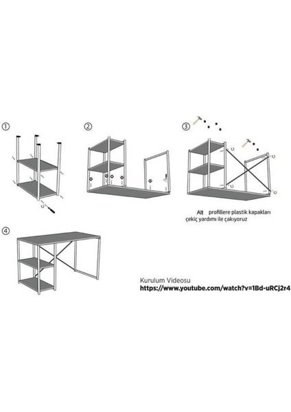 5 Metal Mobilya Ceviz Kitaplık 5 Raflı 150 cm 60 cm Kahverengi Mdf Klasik 160 cm Suntalam Modern 30