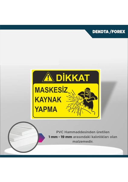 İSG-LEVHA-25X35 cm - Uyarı Ikaz Levhası- Dekota Uv - Göz Duşu -