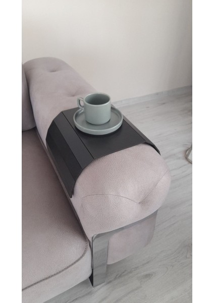 Tekno Trust Retro Siyah Koltuk Tepsisi Yan Sehpa - Amerikan Servisi Koltuk Kenarı 25X45 cm Modern 25 x 45 1 Yıl