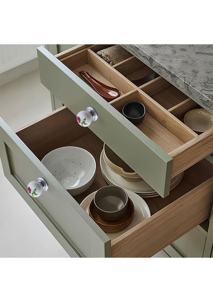 Düğme Kulp Gül Desenli Krom Tablalı Polimer Dolap Mobilya Mutfak Dolabı Çekmece Dolap Kulpu Kulbu modelleri