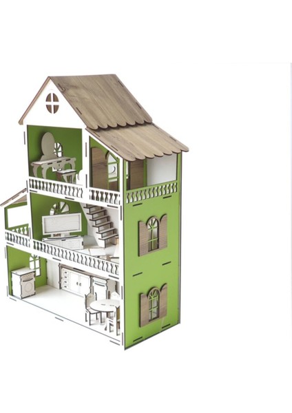 Yeşil LED Işık Evcilik Oyun Evi 80 cm modelleri