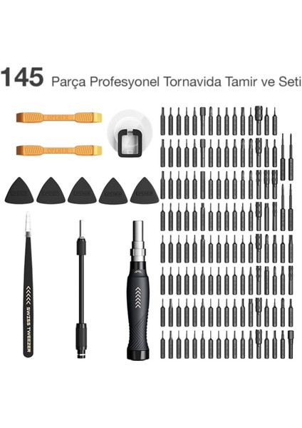 JM-8183 | 145 Parça Tornavida ve Tamir Seti