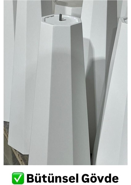 Tekno Trust Yuvarlak Lilyum Lake Mantar Sehpa Beyaz Üçlü Set (47-52-57 Cm) 3 2 Yıl Mdf Modern 35 x 35 Modern Be