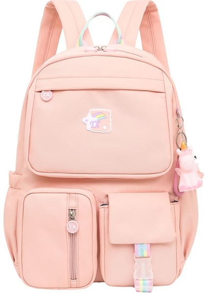 Basit Dokuya ve Büyük Kapasiteli Okul Çantasına Sahip Şık 1-6. Sınıf Öğrenci Çantası (Yurt Dışından)