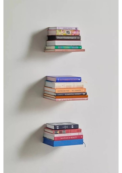 Tekno Trust Metal Sihirli Duvar Kitap Tutucu, Metal Dekoratif Duvar Kitaplık Modeli 1 Adet 7 cm 10 cm Siyah modelleri