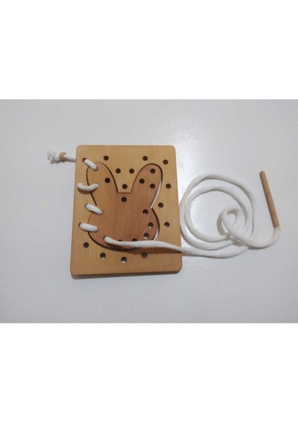 Puzzle İp Geçirme - Tavşan modelleri