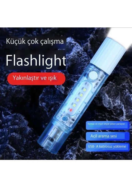 El Feneri Güçlü Işık Şarj Edilebilir Ultra Parlak Uzun Menzilli Dış Mekan Taşınabilir Küçük Mini Çok Fonksiyonlu Zoom (Yurt Dışından) fiyatları