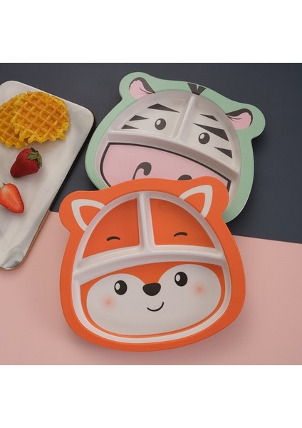 Karikatür Bambu Elyaf Çocuk Gıda Takviyesi Bölme Plakası Yaratıcı Ev Bebek Anaokulu Öğrencileri Yemek Tabağı (Yurt Dışından) fırsatları