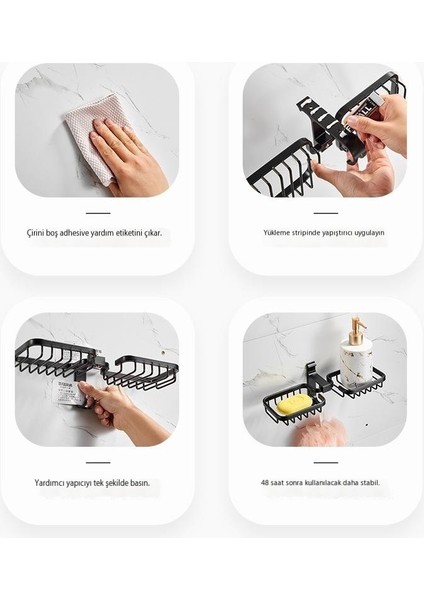 Hiçbir Delme Alanı Alüminyum Banyo Depolama Sabun Kutusu Sabun Net Asılı Sabun Rafı Sabun Kutusu Banyo (Yurt Dışından)