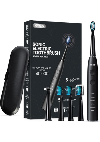 Yetişkin Sonic Elektrikli Diş Fırçası Tam Otomatik Akıllı Beyazlatma Yedek Şarj Edilebilir Diş Fırçası (Yurt Dışından)