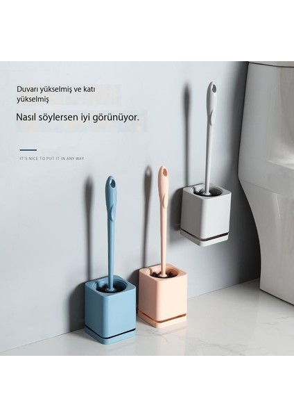 Tuvalet Fırçası Ölü Açı Yok Tuvalet Fırçası Ev Banyo Delme Yok Duvara Monte Uzun Elli Tuvalet Fırçası Temizleme Fırçası (Yurt Dışından)