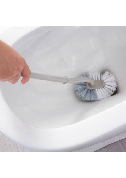 Banyo Kavisli Uzun Saplı Tuvalet Fırçası Temizleme Fırçası Yaratıcı Hiçbir Çıkmaz Yumuşak Kıllı Tuvalet Fırçası Tuvalet Fırçası (Yurt Dışından)