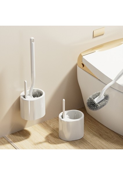 Uzun Saplı Tuvalet Fırçası Temizleme Seti Banyo Tuvalet Temizleme Fırçası Hiçbir Çıkmaz Yumuşak Kıllı Tuvalet Fırçası Tabanı ile (Yurt Dışından)