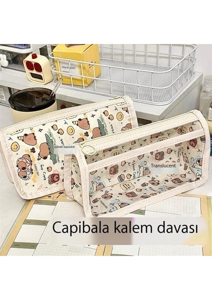 Yarı Saydam Capibala Kalem Büyük Kapasiteli Kırtasiye Çantası Kırtasiye Depolama (Yurt Dışından) fiyatları