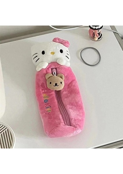 Kedi Dikey Kalem Çantası Yüksek Görünümlü Kırtasiye Çantası Ortaokul Ilköğretim Okulu Öğrencisi Küçük Ayı ile Kalem Kutusu (Yurt Dışından)