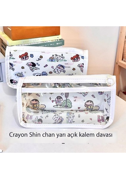 Xiaoxin Baskılı Yarı Saydam Kalem Kutusu Büyük Kapasiteli Japon Öğrenci Kırtasiye Saklama Çantası (Yurt Dışından) fırsatları