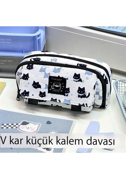 Ilkokul Öğrencileri, Ortaokul Öğrencileri ve Lise Öğrencileri Için Yüksek Görünümlü, Çift Katlı Çok Fonksiyonlu Baskılı Kalem Kutusu (Yurt Dışından)