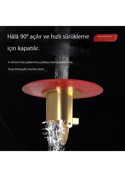 Yer Drenajı Koku Giderici Banyo Kanalizasyon Borusu Drenaj Çıkışı Büyük Filtre Evrensel Mühürlü Tamamen Bakır Iç Çekirdek Kapağı (Yurt Dışından)