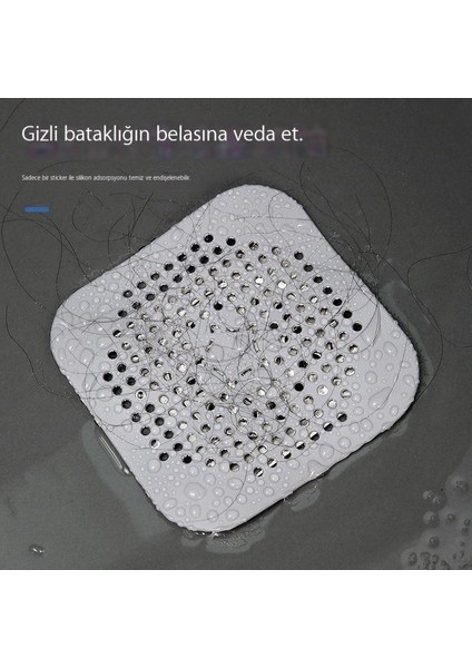 Kare Yer Drenaj Mat Silikon Koku Önleyici Kapak Mutfak Banyo Tuvalet Kanalizasyon Mat Filtre Koku Önleyici Eserdir (Yurt Dışından)