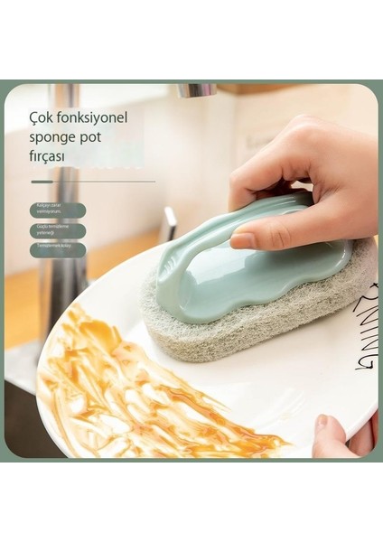 Ev Fayans Temizleme Fırçası Iskandinav Mutfak Temizleme Fırçası Saplı Çok Fonksiyonlu Düz Küvet Soba Ovma Fırçası (Yurt Dışından)