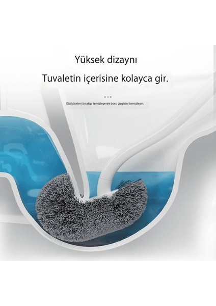 Tuvalet Fırçası Japon Tarzı Ölü Köşe Yok Yumuşak Tuvalet Fırçası Tuvalet Fırçası Tuvalet Temizleme Fırçası Banyo Dirsek Tuvalet Fırçası (Yurt Dışından)